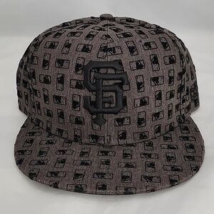 New Era 59Fifty MLB San Francisco Giants 7 3/8 Fitted Hat Grey Black